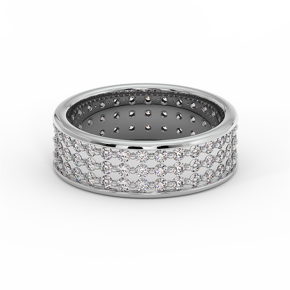 18K Gold Pavé Set Diamond Band Ring
