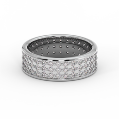 18K Gold Pavé Set Diamond Band Ring