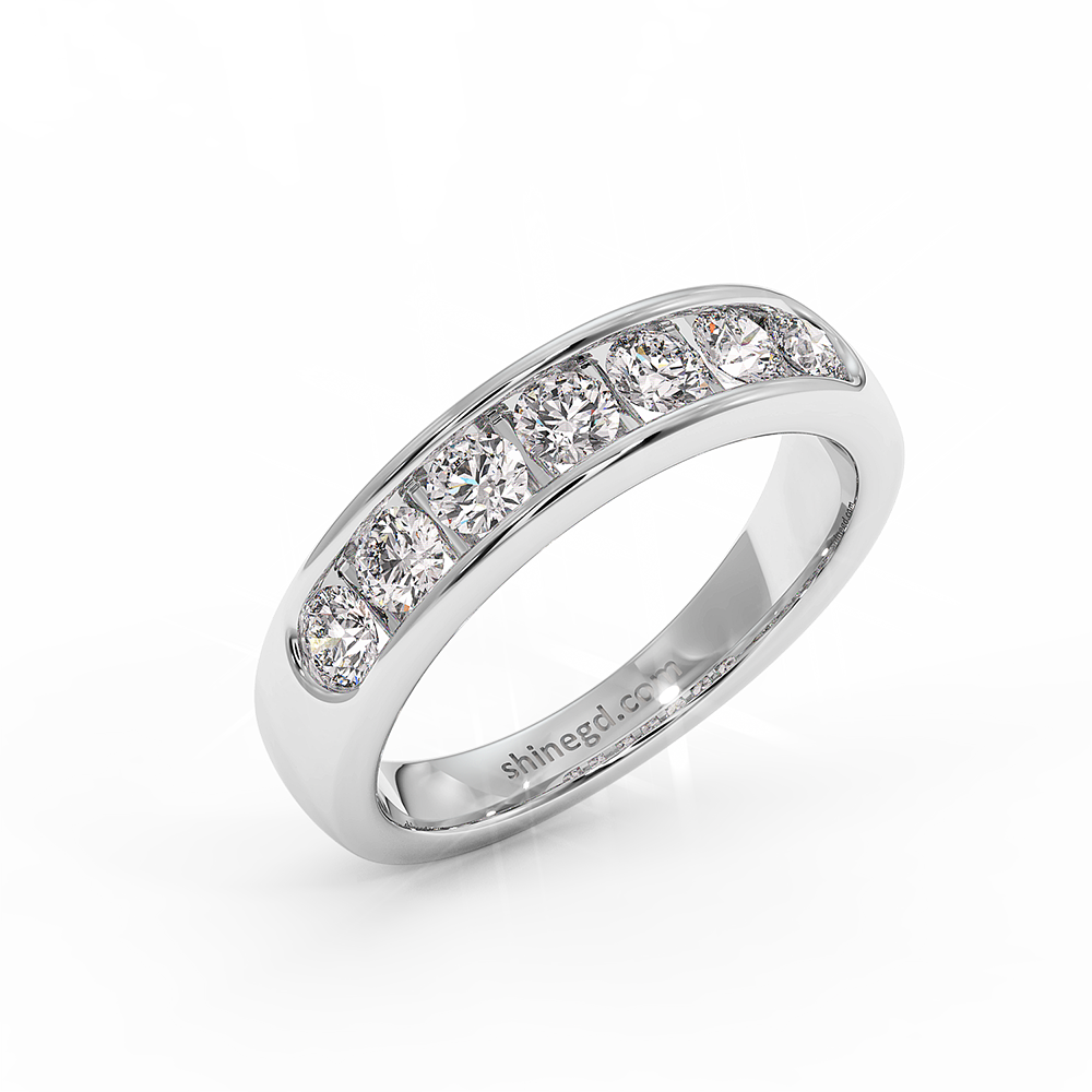 18K Gold Channel Set Diamond Ring