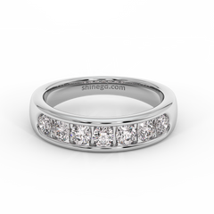 18K Gold Channel Set Diamond Ring