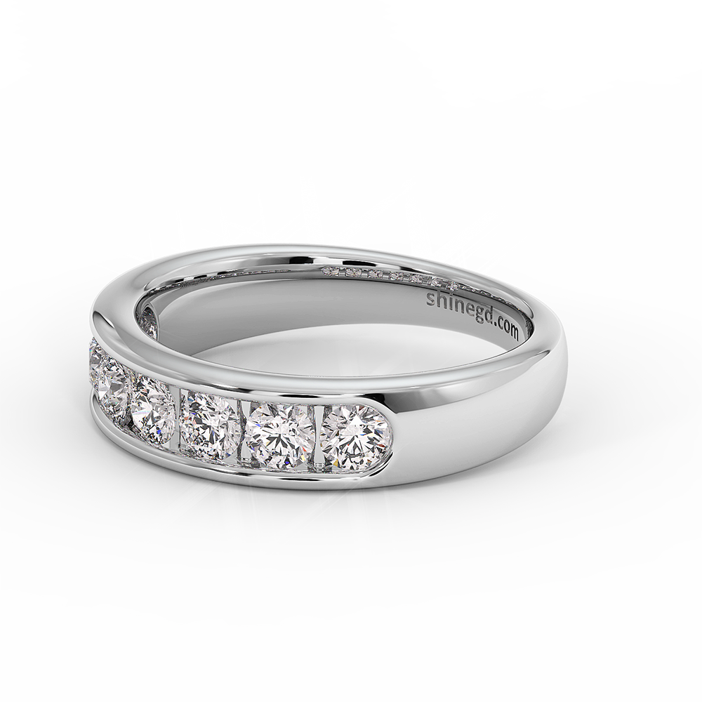 18K Gold Channel Set Diamond Ring