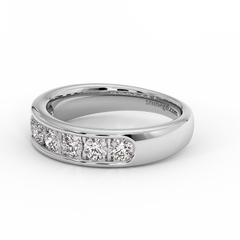 18K Gold Channel Set Diamond Ring