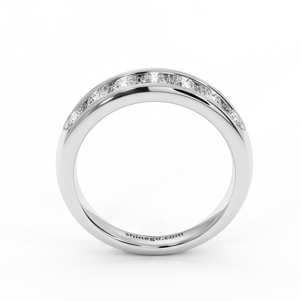18K Gold Channel Set Diamond Ring