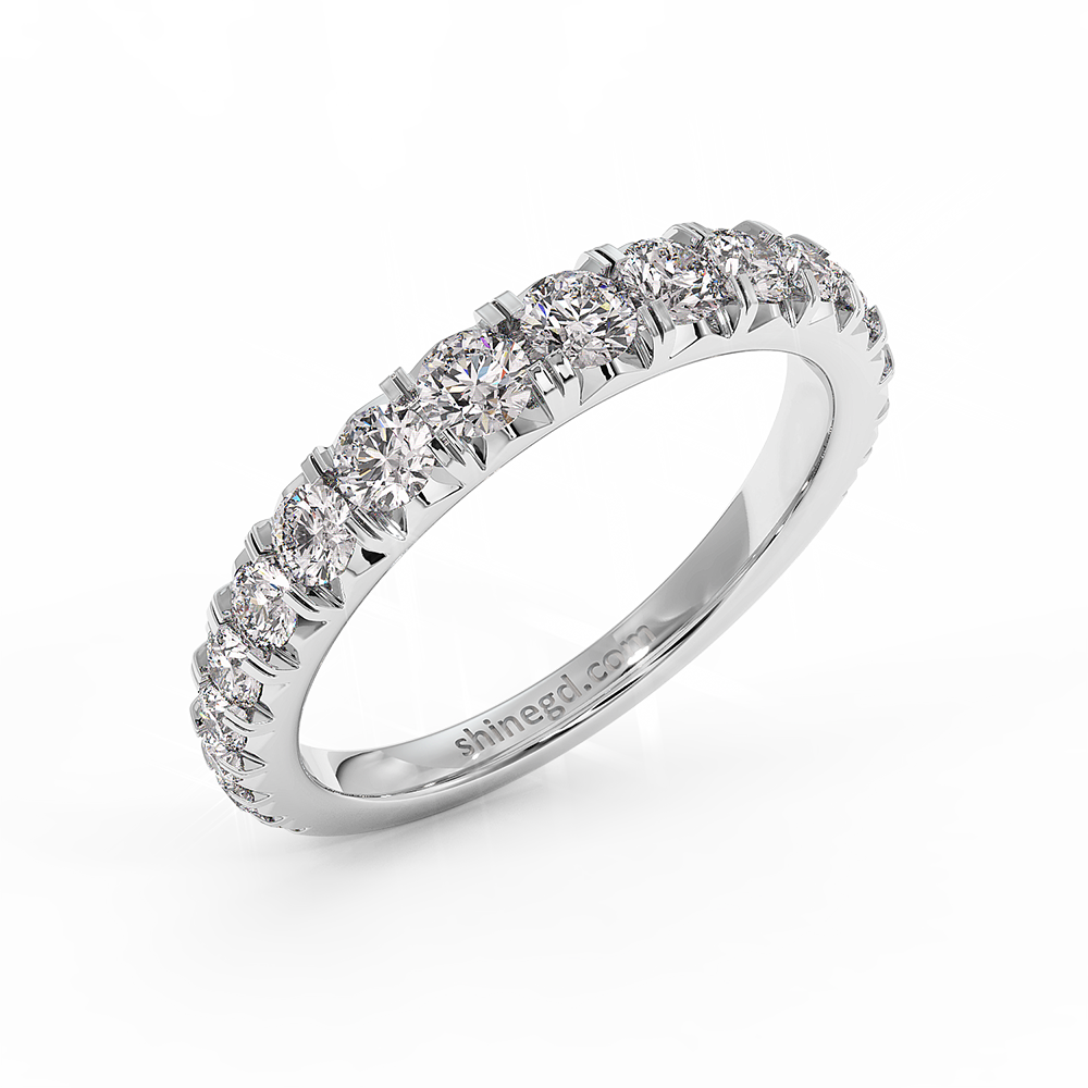 18K White Gold Prong Set Diamond Ring