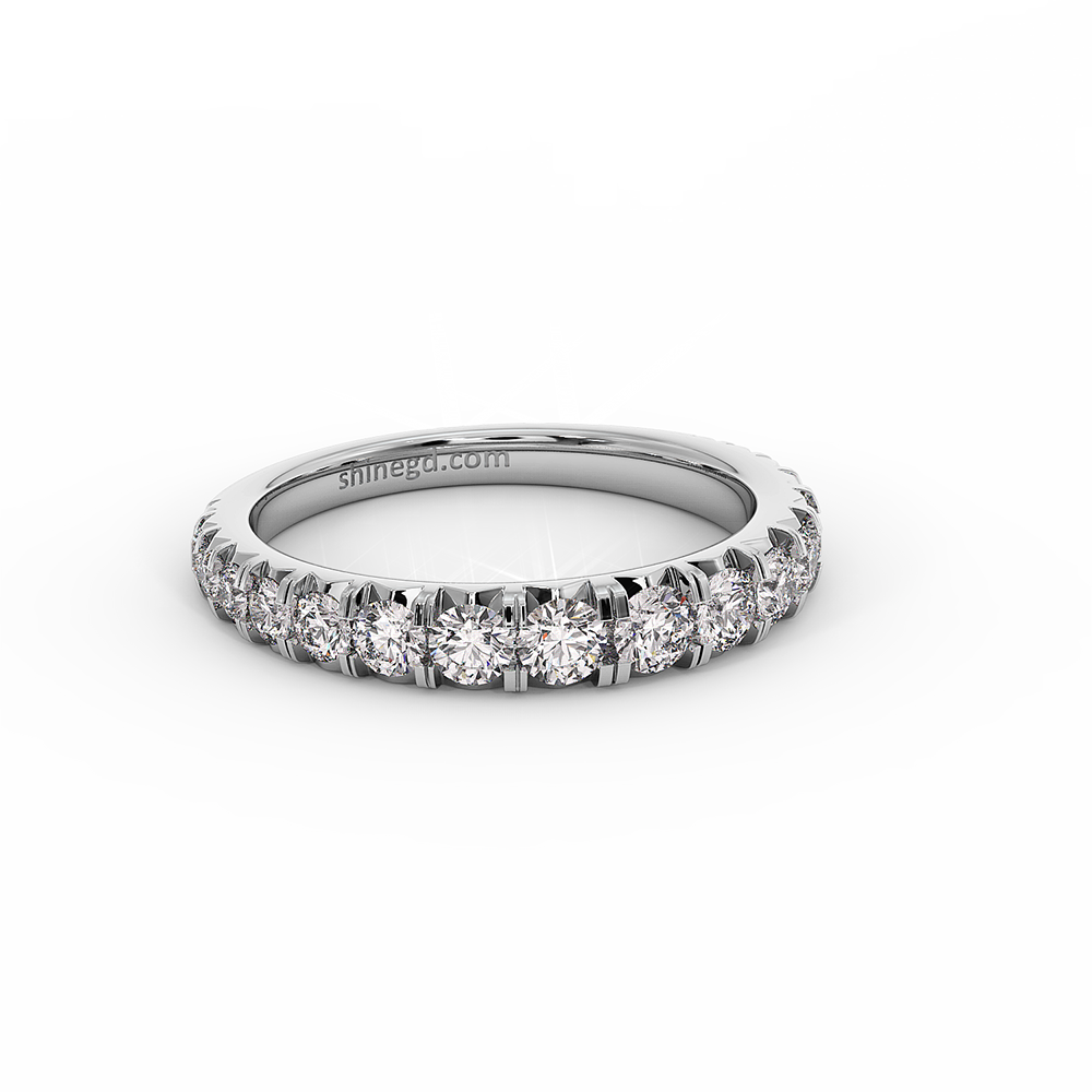 18K White Gold Prong Set Diamond Ring