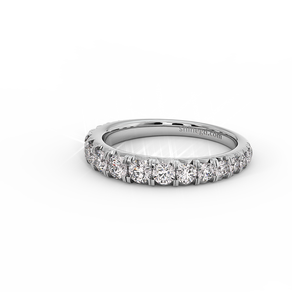 18K White Gold Prong Set Diamond Ring