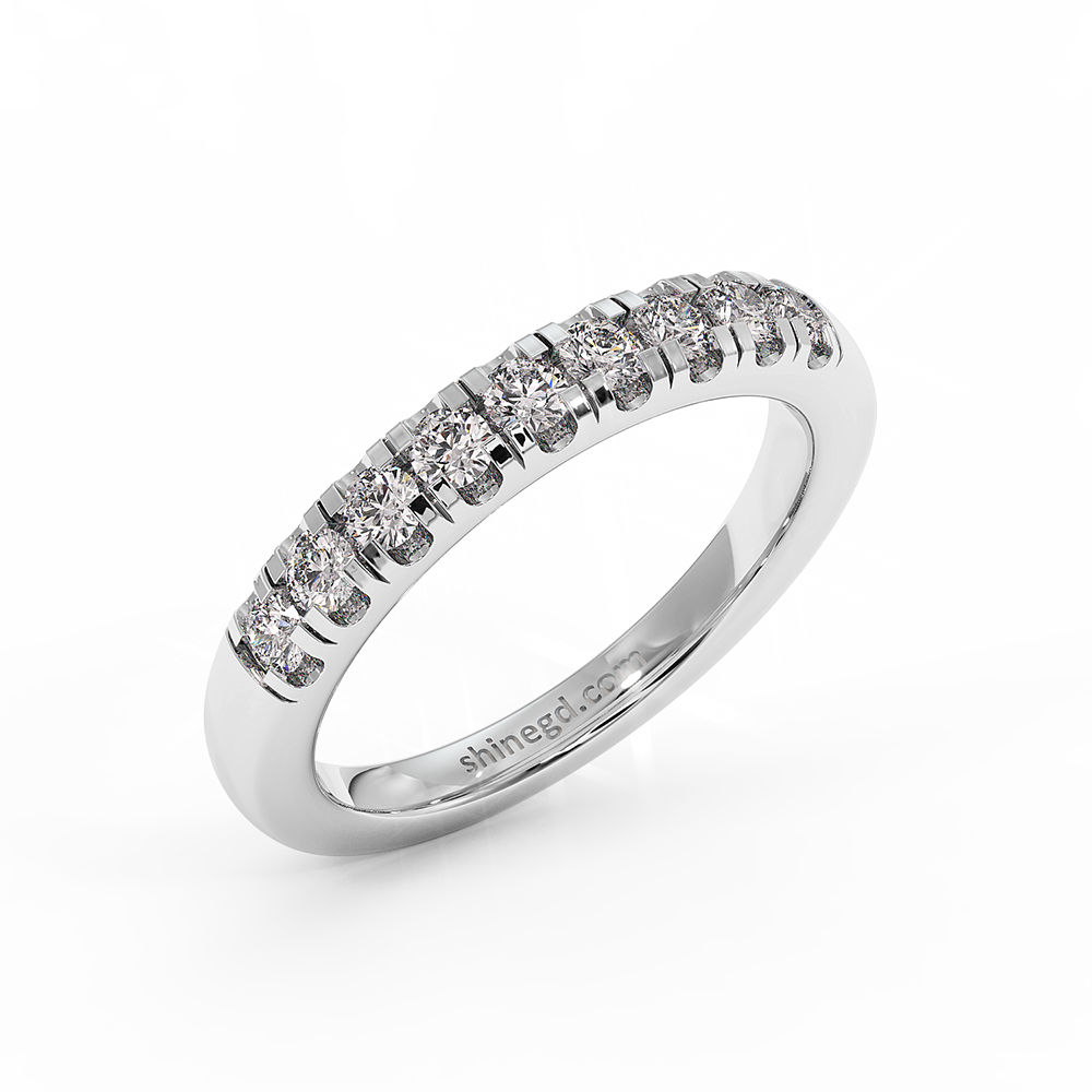 18K Gold Stackable Round  Diamond Ring