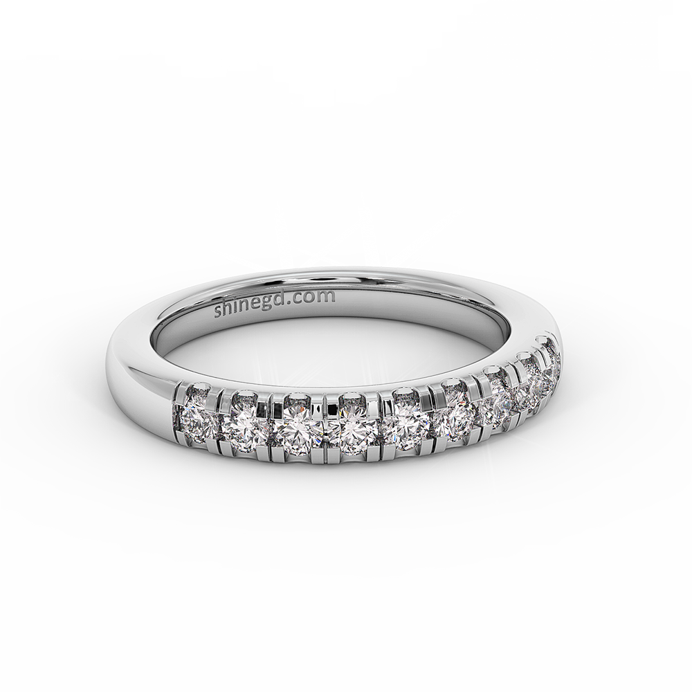 18K Gold Stackable Round  Diamond Ring