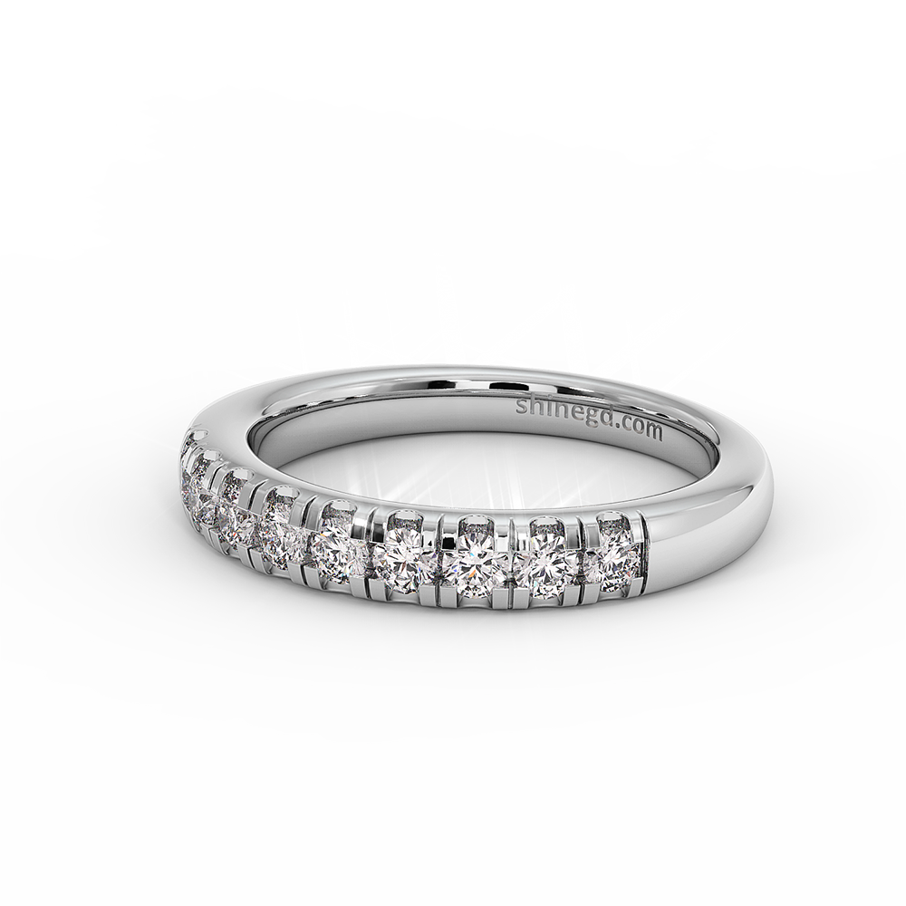 18K Gold Stackable Round  Diamond Ring