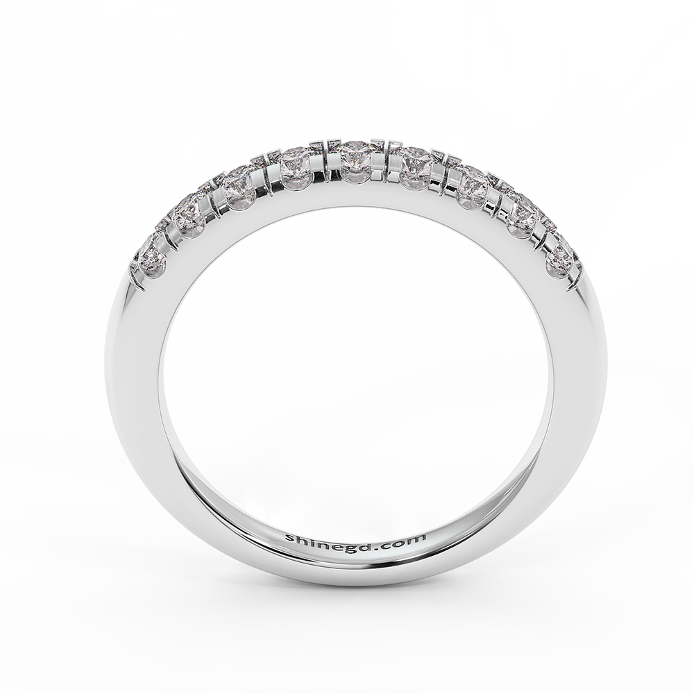 18K Gold Stackable Round  Diamond Ring