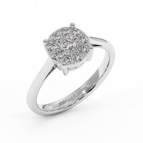18K Gold Diamond Ring