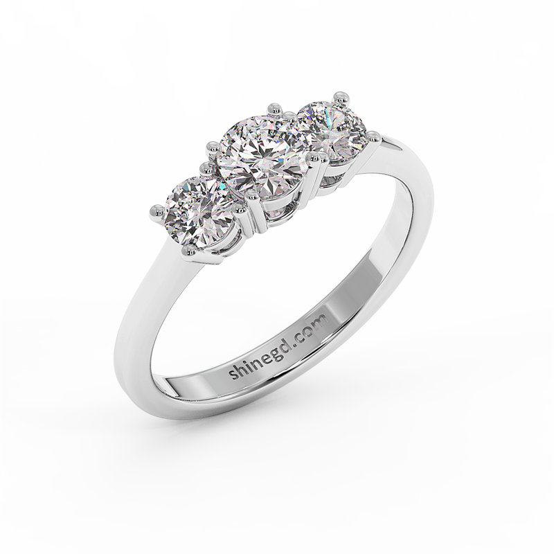 18K Gold Diamond Solitaire Ring