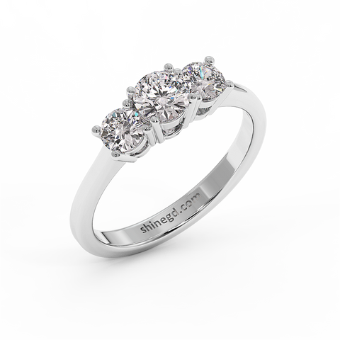 18K Gold Diamond Solitaire Ring