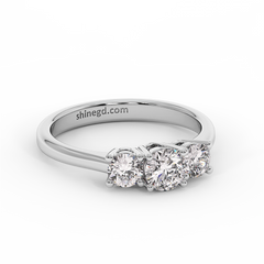 18K Gold Diamond Solitaire Ring
