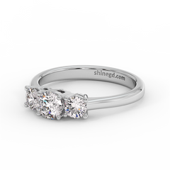 18K Gold Diamond Solitaire Ring