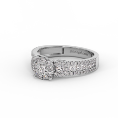 18K Gold Round Brilliant Diamond Ring